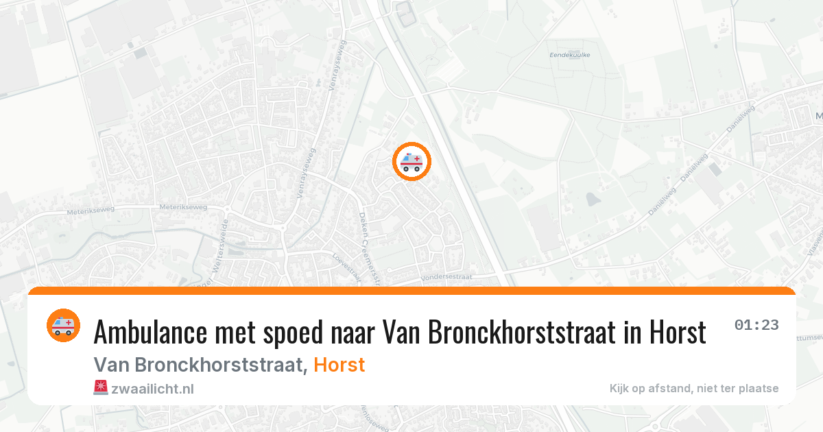 Ambulance met spoed naar Van Bronckhorststraat in Horst — 21 mei 2026
