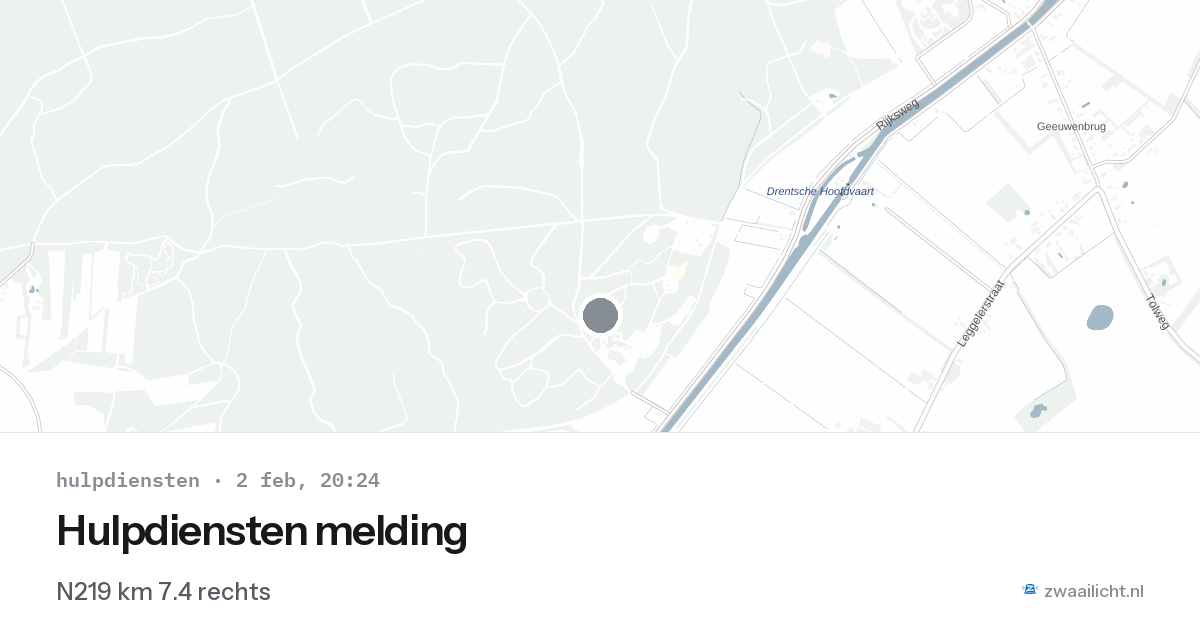 Hulpdiensten melding — 2 feb 2026