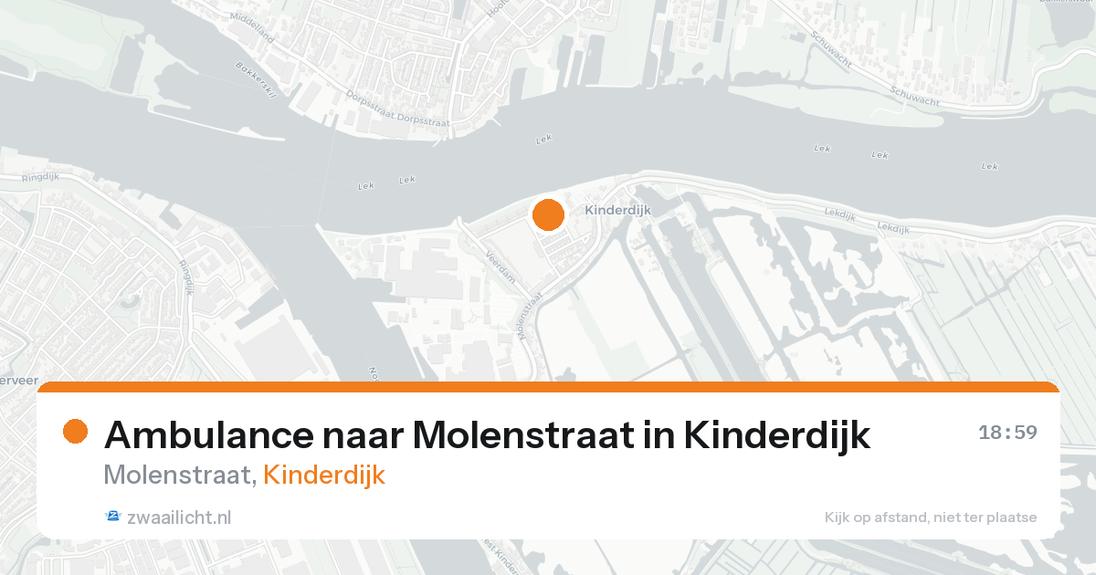 Ambulance naar Molenstraat in Kinderdijk — 20 aug 2026