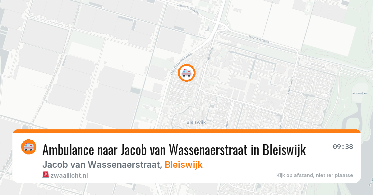 Ambulance naar Jacob van Wassenaerstraat in Bleiswijk — 16 jul 2026