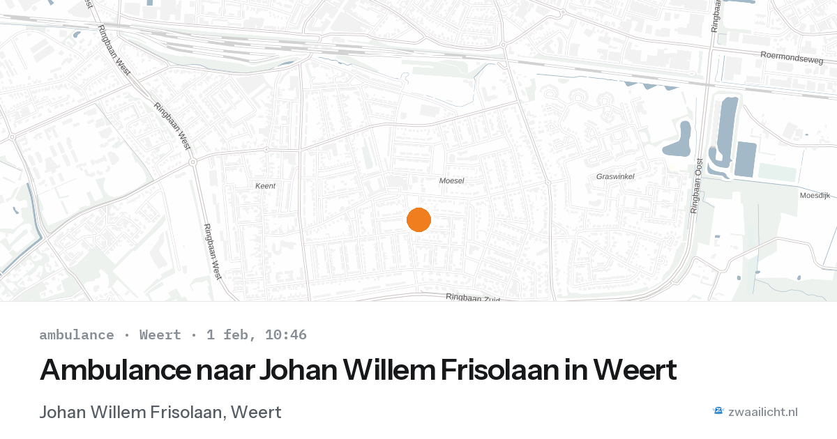 Ambulance naar Johan Willem Frisolaan in Weert — 1 feb 2026