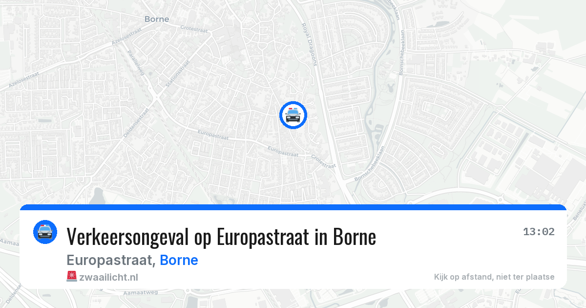 Verkeersongeval op Europastraat in Borne — 7 jul 2026