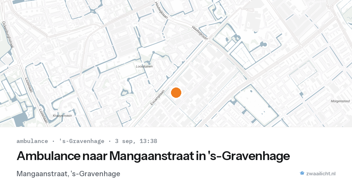 Ambulance naar Mangaanstraat in 's-Gravenhage — 3 sep 2026