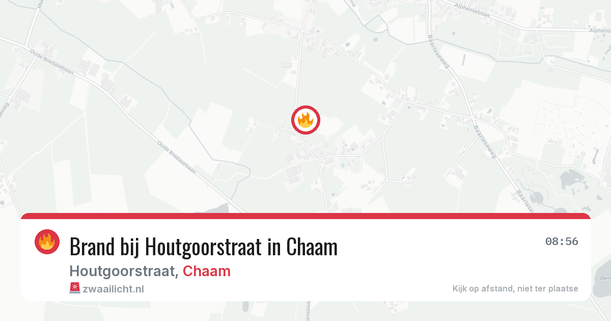 Brand bij Houtgoorstraat in Chaam — 6 jul 2026