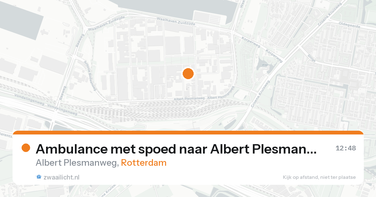 Ambulance met spoed naar Albert Plesmanweg in Rotterdam — 24 aug 2026