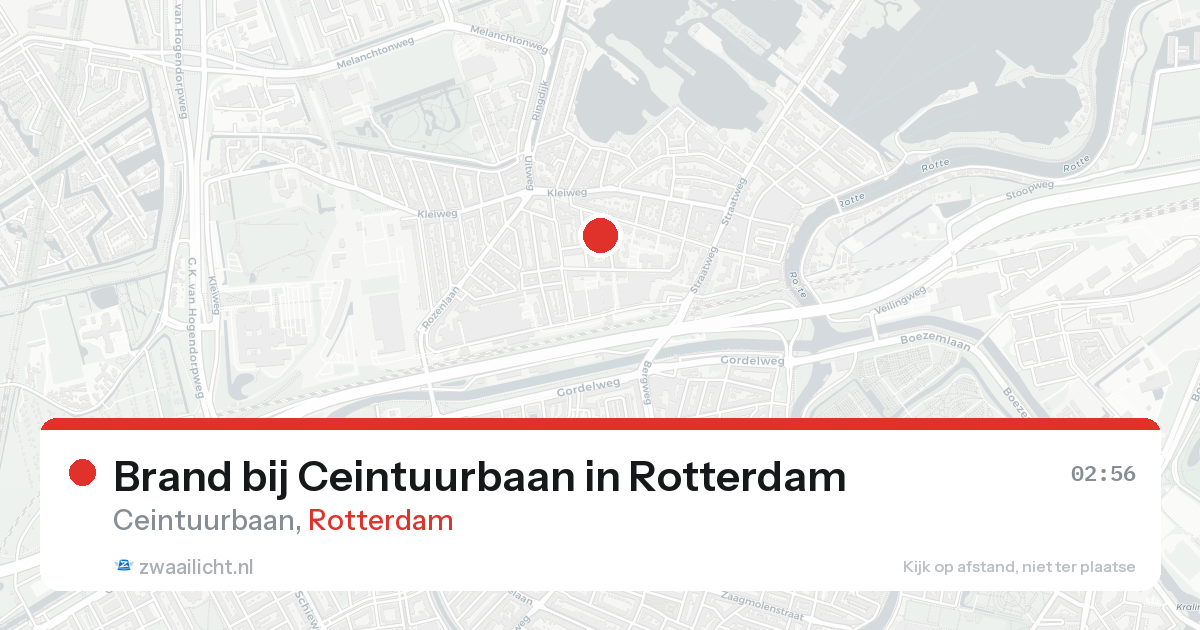 Brand bij Ceintuurbaan in Rotterdam — 21 aug 2026