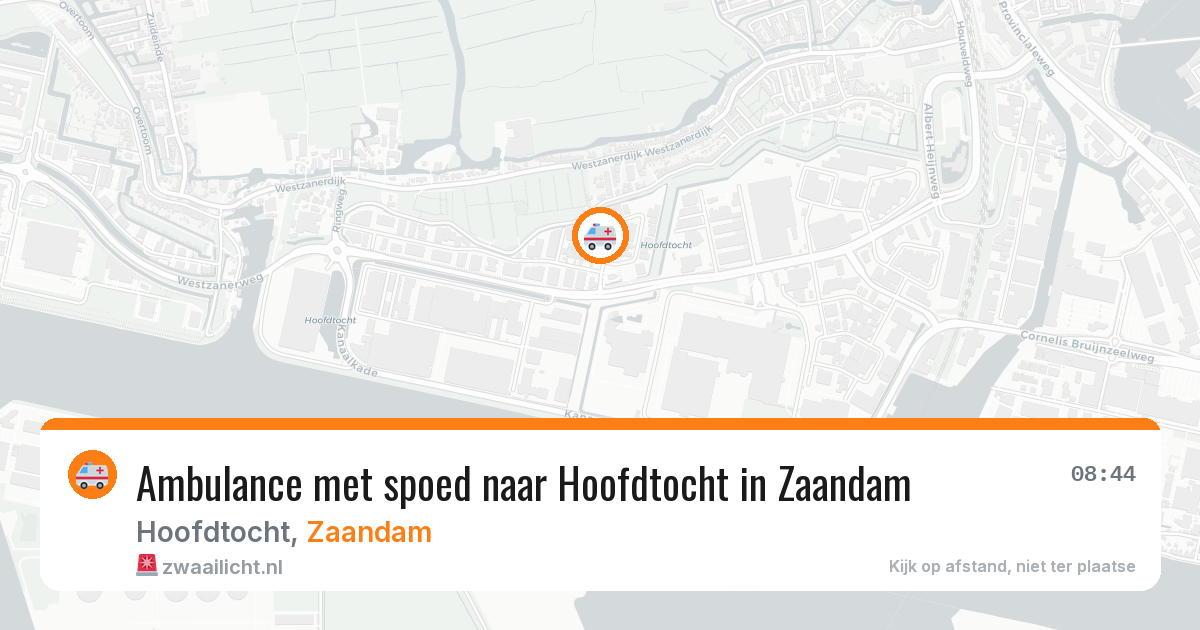 Ambulance met spoed naar Hoofdtocht in Zaandam — 8 apr 2026