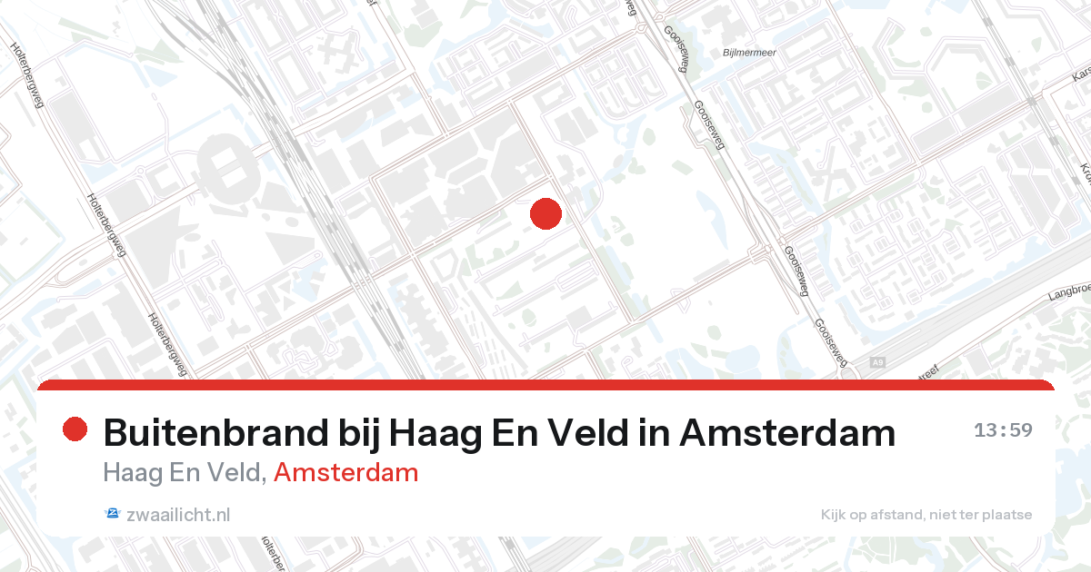 Buitenbrand bij Haag En Veld in Amsterdam — 23 jun 2026