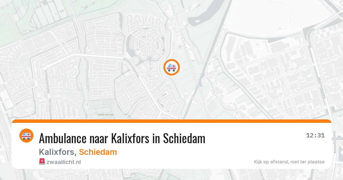 Ambulance naar Kalixfors in Schiedam — 30 jul 2026
