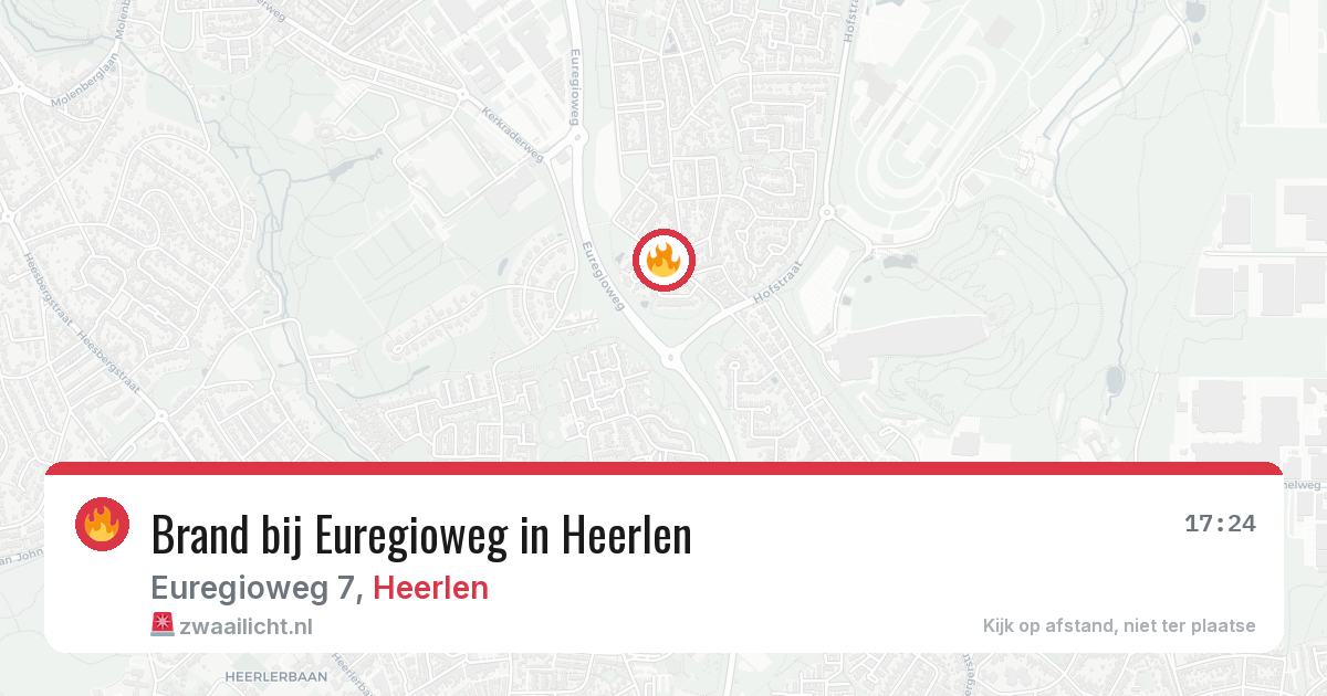 Brand bij Euregioweg in Heerlen — 29 jul 2026