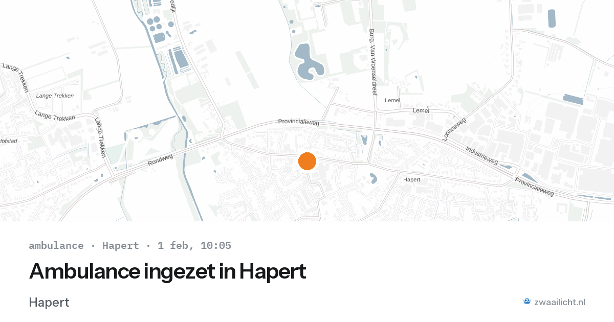 Ambulance ingezet in Hapert — 1 feb 2026