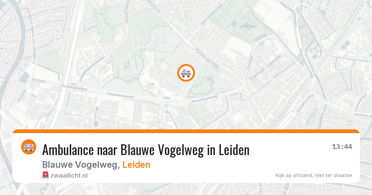 Ambulance naar Blauwe Vogelweg in Leiden — 30 jul 2026