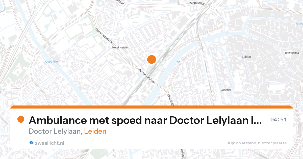 Ambulance met spoed naar Doctor Lelylaan in Leiden — 10 mei 2026