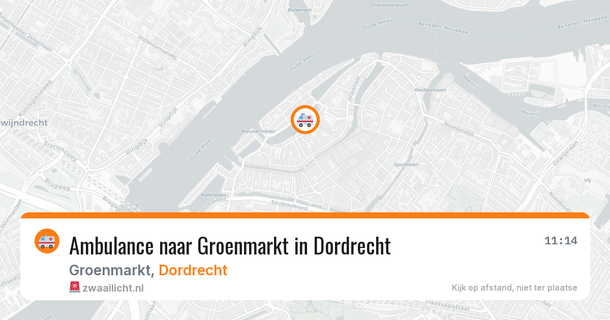Ambulance naar Groenmarkt in Dordrecht — 31 mrt 2026
