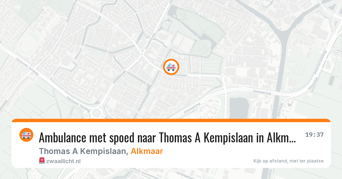 Ambulance met spoed naar Thomas A Kempislaan in Alkmaar — 7 feb 2026