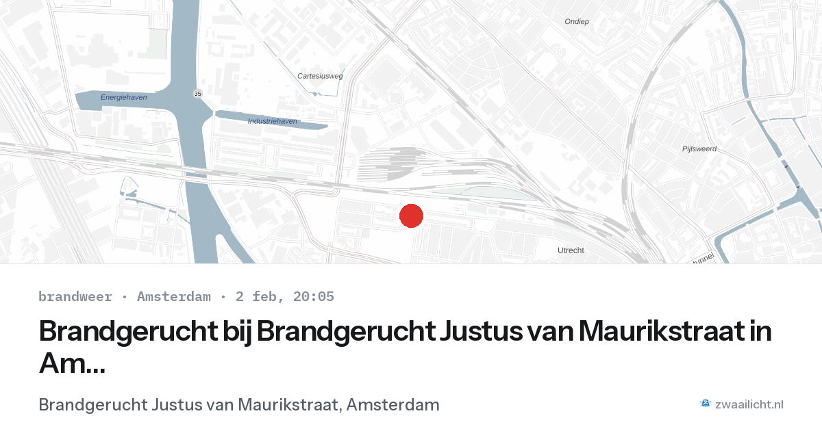 Brandgerucht bij Brandgerucht Justus van Maurikstraat in Amsterdam — 2 feb 2026