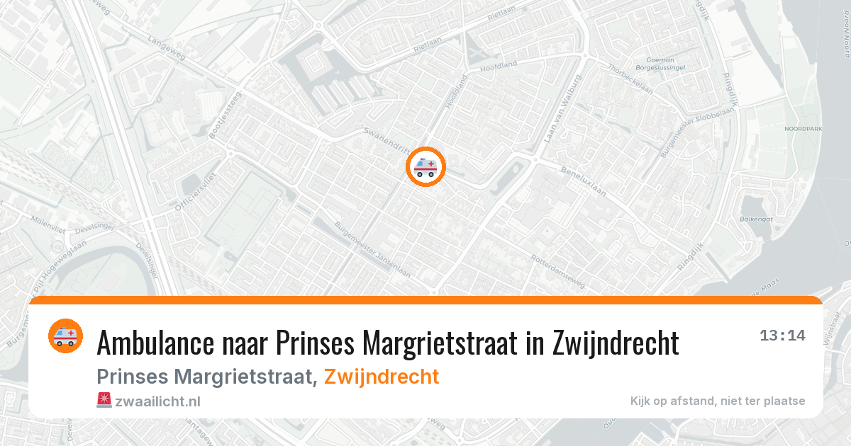 Ambulance naar Prinses Margrietstraat in Zwijndrecht — 18 jun 2026