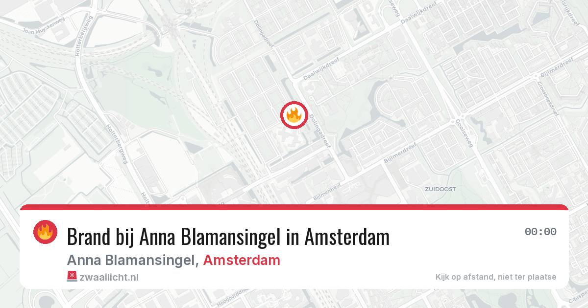 Brand bij Anna Blamansingel in Amsterdam — 2 aug 2026