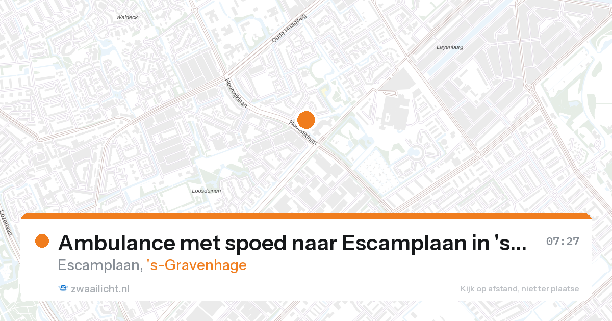Ambulance met spoed naar Escamplaan in 's-Gravenhage — 28 aug 2026