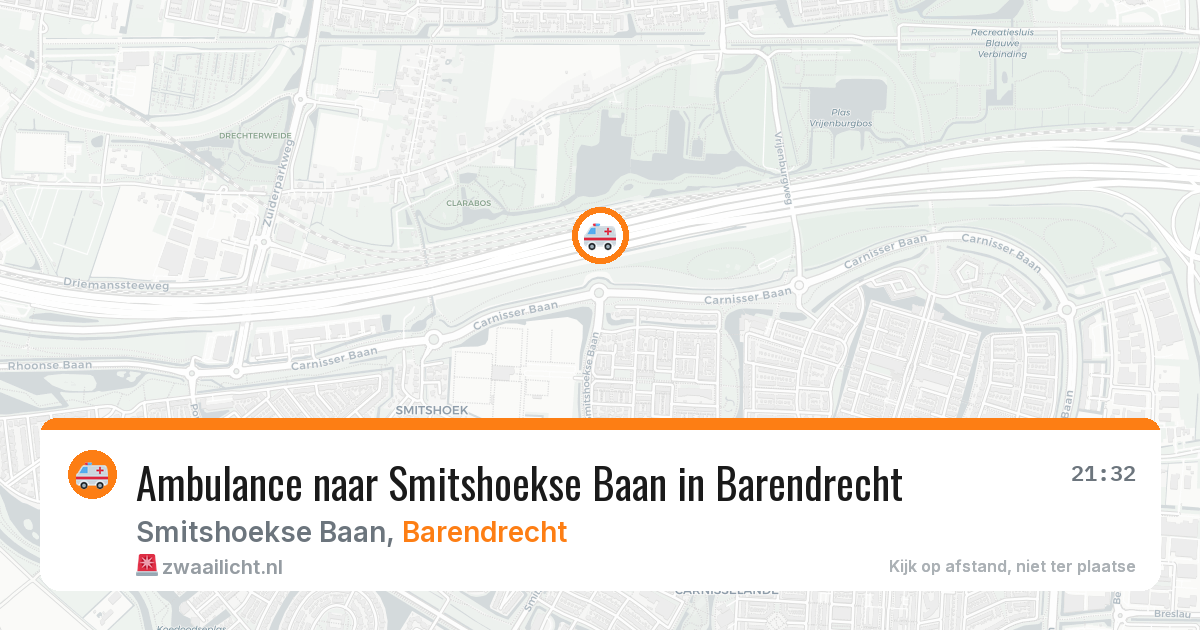 Ambulance naar Smitshoekse Baan in Barendrecht — 5 jul 2026