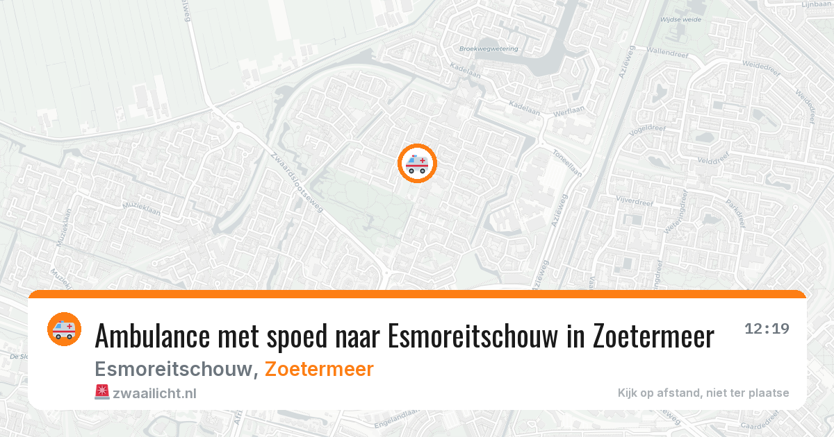 Ambulance met spoed naar Esmoreitschouw in Zoetermeer — 9 apr 2026