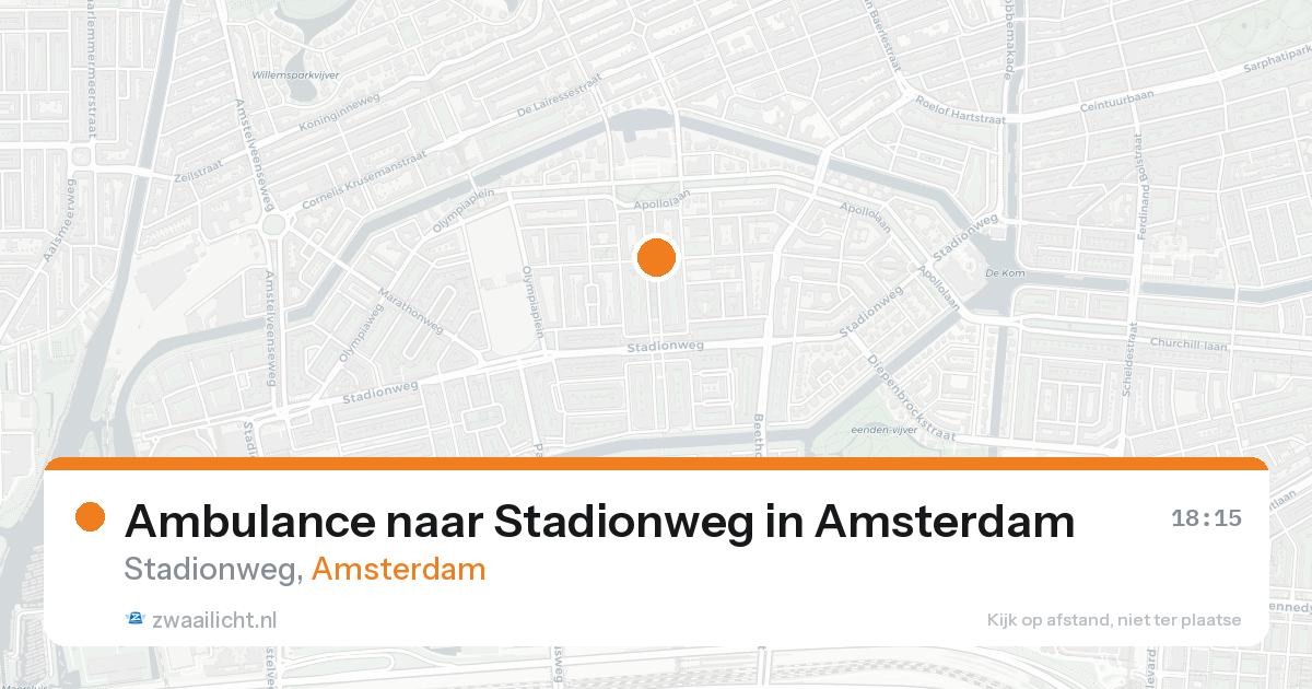 Ambulance naar Stadionweg in Amsterdam — 23 aug 2026