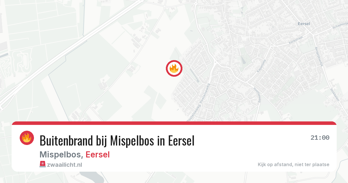 Buitenbrand bij Mispelbos in Eersel — 18 jul 2026