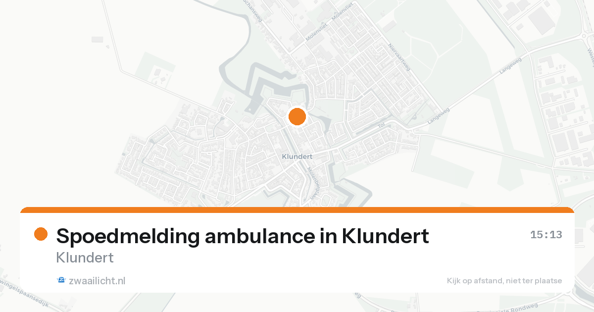 Spoedmelding ambulance in Klundert — 7 feb 2026