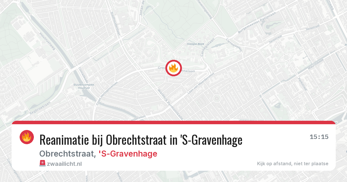 Reanimatie bij Obrechtstraat in 'S-Gravenhage — 15 jun 2026