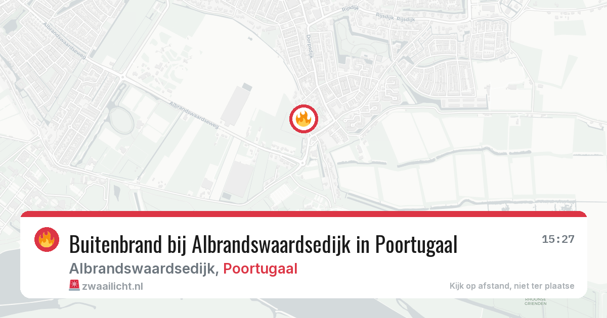 Buitenbrand bij Albrandswaardsedijk in Poortugaal — 30 jun 2026
