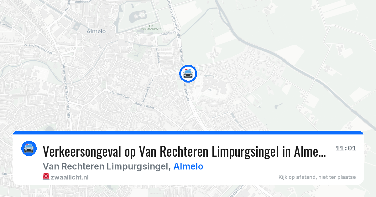 Verkeersongeval op Van Rechteren Limpurgsingel in Almelo — 25 jun 2026