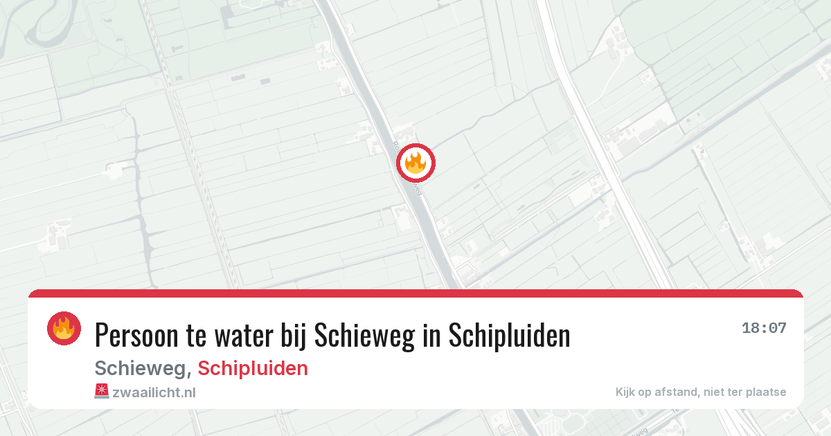 Persoon te water bij Schieweg in Schipluiden — 1 jul 2026