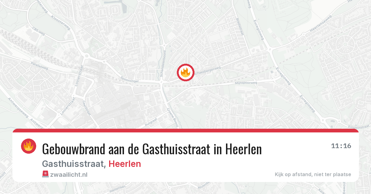 Gebouwbrand aan de Gasthuisstraat in Heerlen — 21 jan 2026