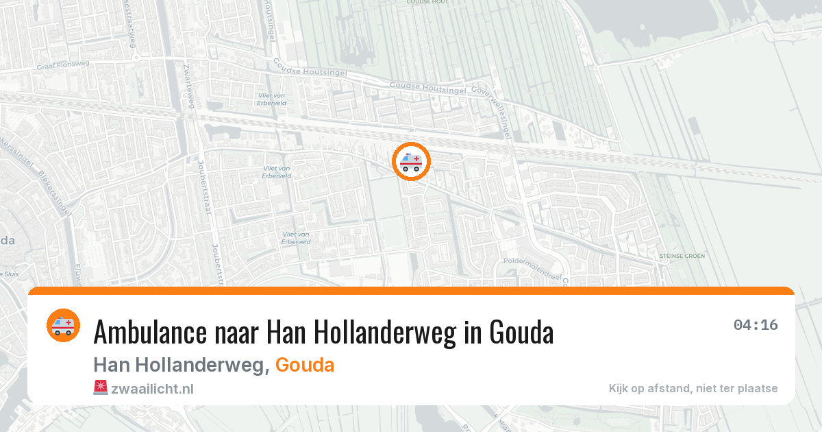 Ambulance naar Han Hollanderweg in Gouda — 12 aug 2026