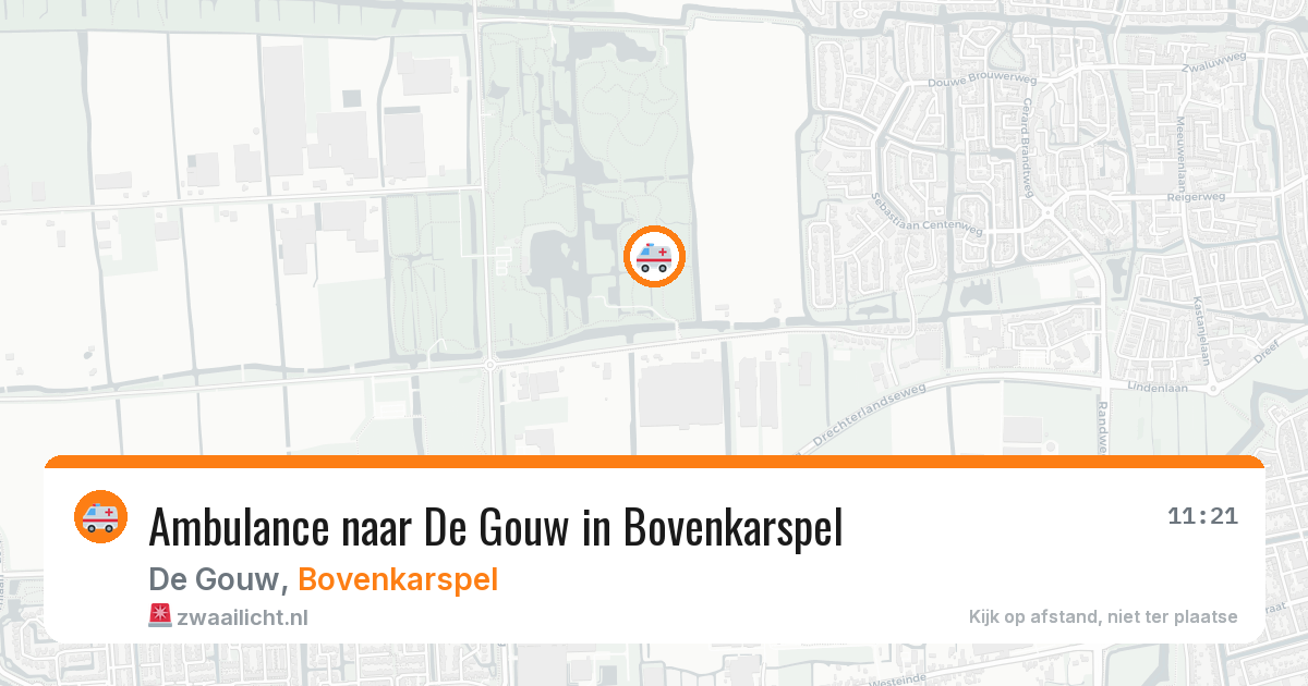 Ambulance naar De Gouw in Bovenkarspel — 22 mrt 2026