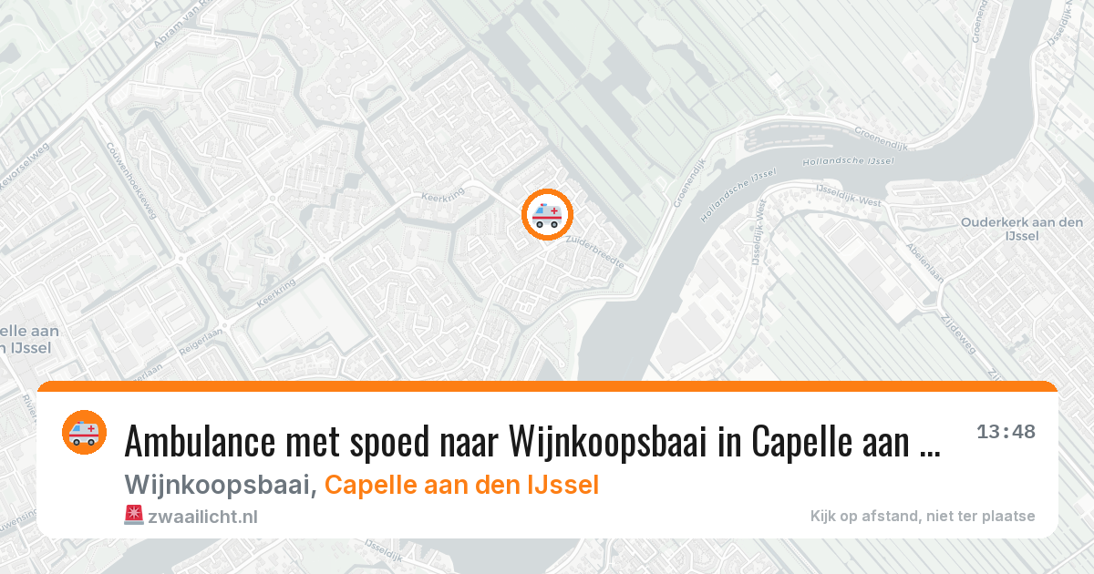 Ambulance met spoed naar Wijnkoopsbaai in Capelle aan den IJssel — 8 aug 2026