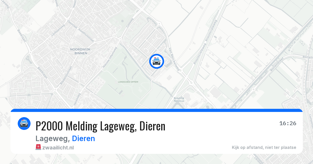 P2000 Melding Lageweg, Dieren — 25 mei 2026