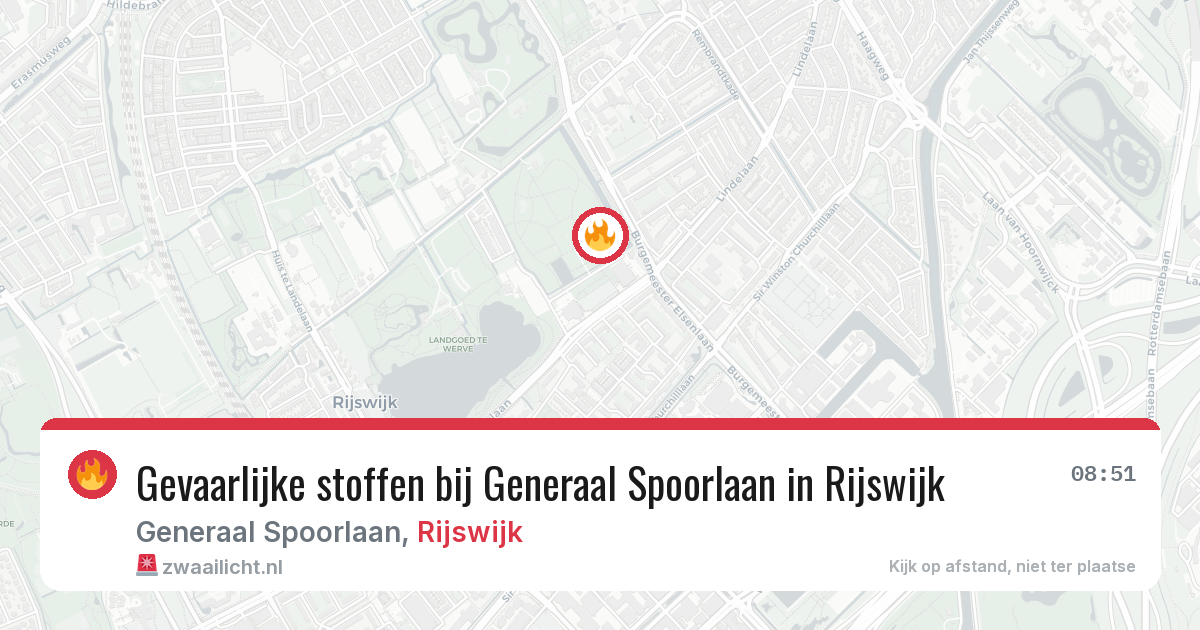 Gevaarlijke stoffen bij Generaal Spoorlaan in Rijswijk — 17 jun 2026