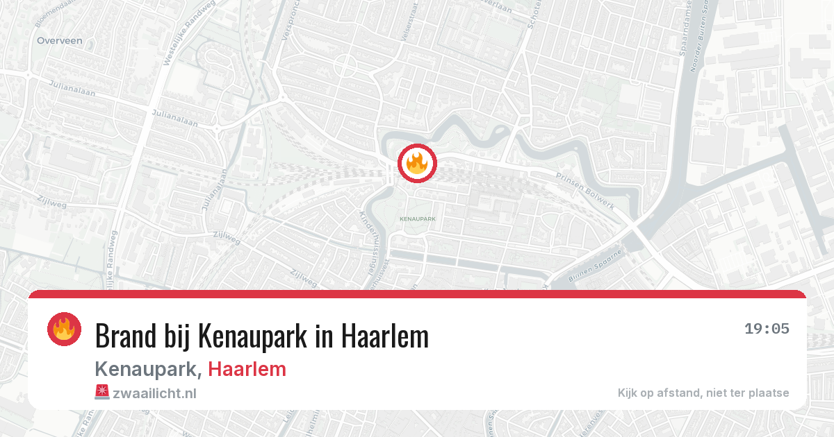 Brand bij Kenaupark in Haarlem — 25 mei 2026