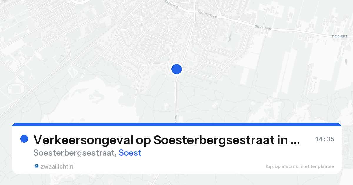 Verkeersongeval op Soesterbergsestraat in Soest — 22 aug 2026