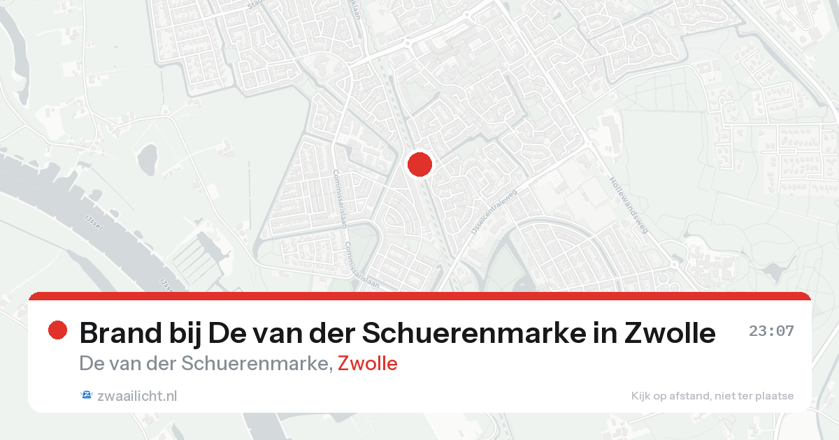 Brand bij De van der Schuerenmarke in Zwolle — 21 aug 2026
