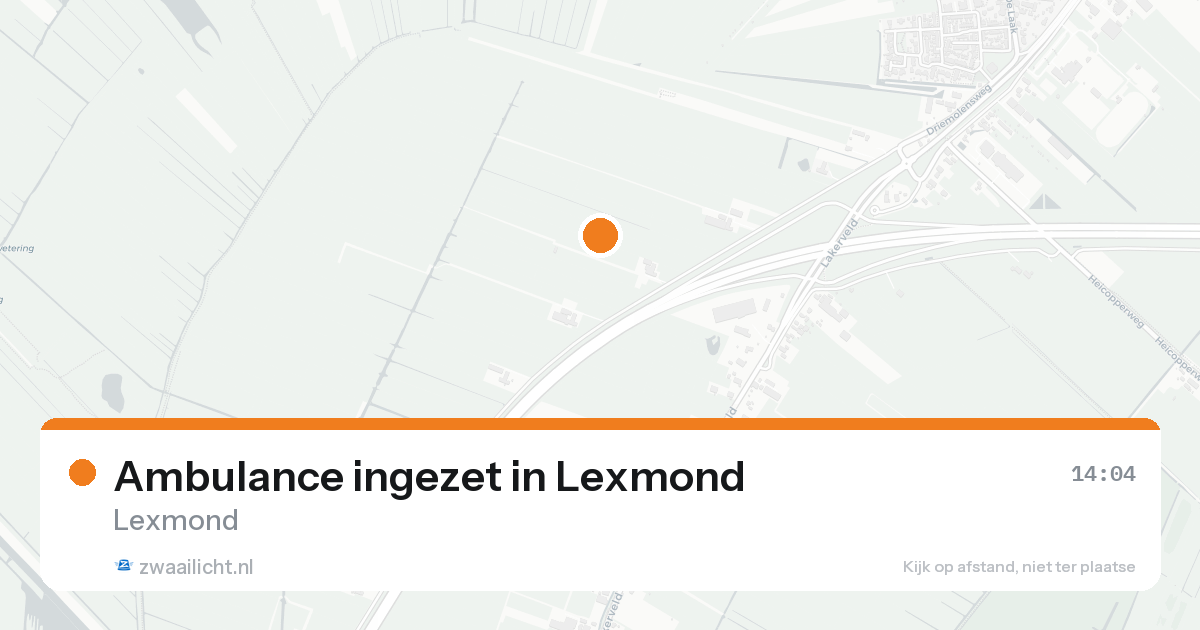 Ambulance ingezet in Lexmond — 15 aug 2026
