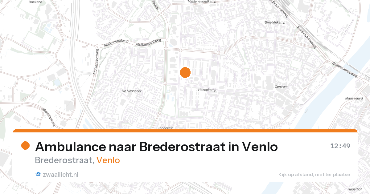 Ambulance naar Brederostraat in Venlo — 12 aug 2026