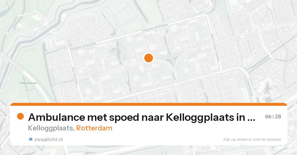 Ambulance met spoed naar Kelloggplaats in Rotterdam — 8 feb 2026