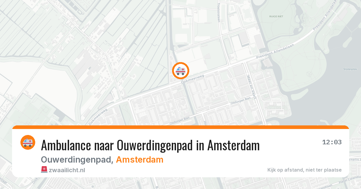 Ambulance naar Ouwerdingenpad in Amsterdam — 2 apr 2026