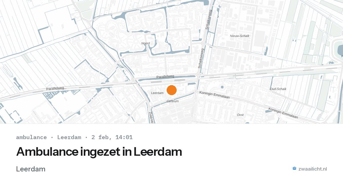 Ambulance ingezet in Leerdam — 2 feb 2026