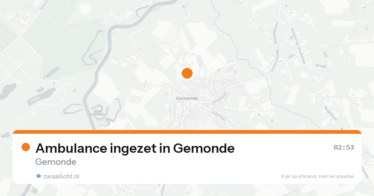 Ambulance ingezet in Gemonde — 31 jan 2026