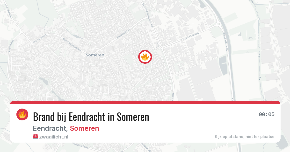 Brand bij Eendracht in Someren — 26 jun 2026