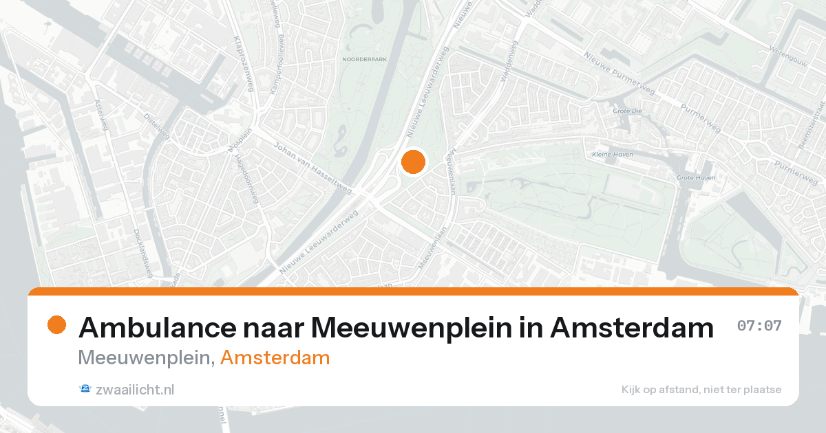 Ambulance naar Meeuwenplein in Amsterdam — 7 feb 2026