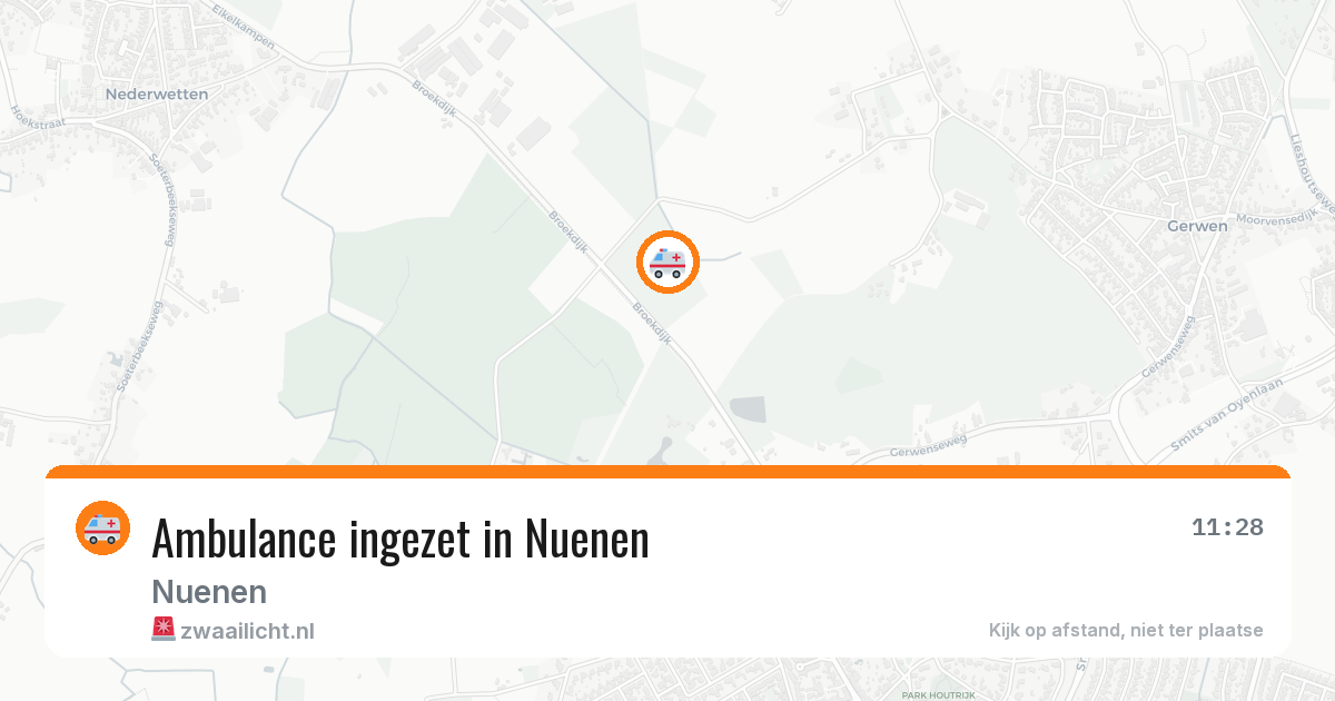 Ambulance ingezet in Nuenen — 22 mrt 2026